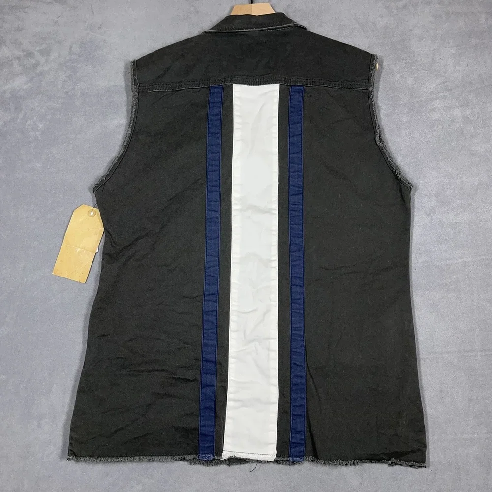 Supplies Reworked Utility Vest Men's M Gray Green Cargo Military Style - Picture 3 of 9
